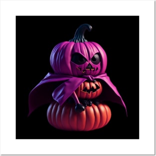 Halloween pink pumpkin Posters and Art